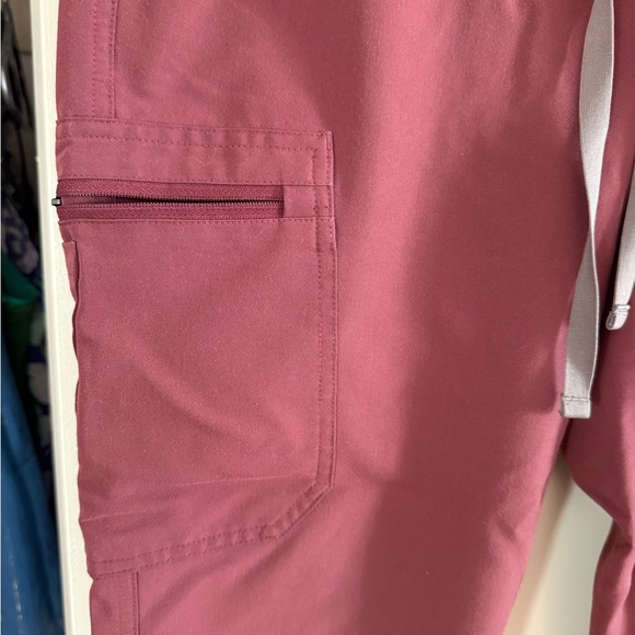 Figs Women's Cherry Red Yola 2 scrub Pants - Picture 3 of 5